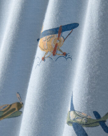 B&eacute;b&eacute; gar&ccedil;on - Ensemble 2 grenouill&egrave;res PurelySoft, avion - Bleu, 