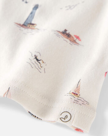 Tout-petit - Pyjamas 2 pi&egrave;ces en coton biologique &agrave; motif Vacances &agrave; la mer, 