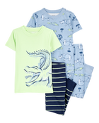 Toddler 4-Piece Alligator Cotton Pyjamas, image 1 of 4 slides