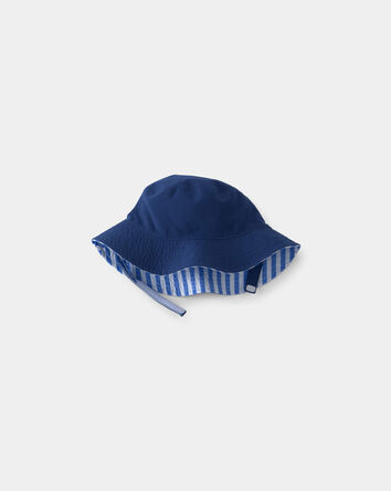 Baby Boy Reversible Stripe Swim Hat - Blue, 