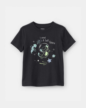 Tout-petit gar&ccedil;on - T-shirts &agrave; imprim&eacute; Axolotl dans l&rsquo;espace - Noir, 