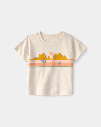 B&eacute;b&eacute; gar&ccedil;on - T-shirt graphique Cactus Desert - Cr&egrave;me, 