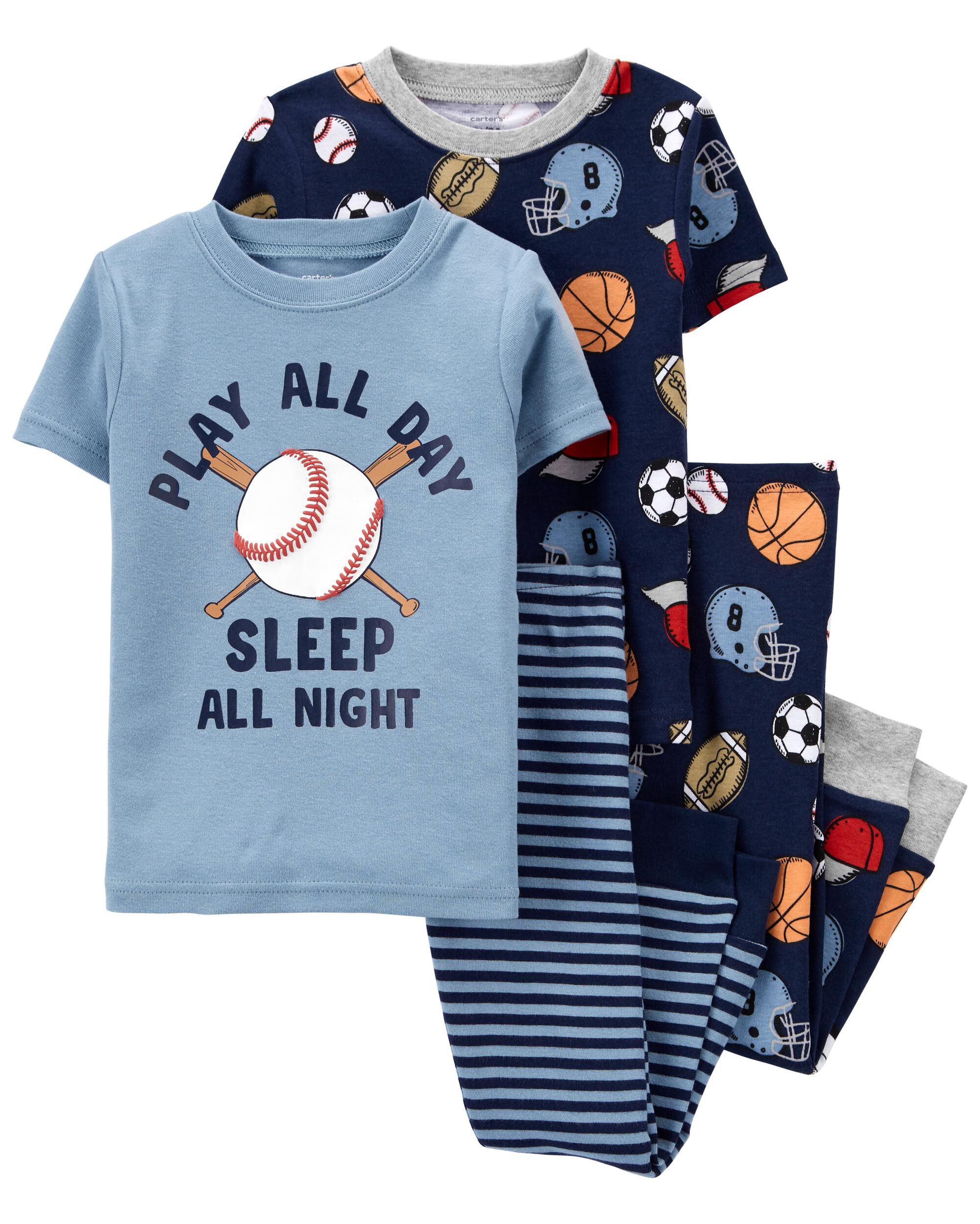 Baseball pajamas for boys outlet
