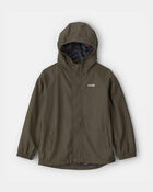 Boys Kombi Drop Waterproof Rain Jacket - Green, image 1 of 4 slides