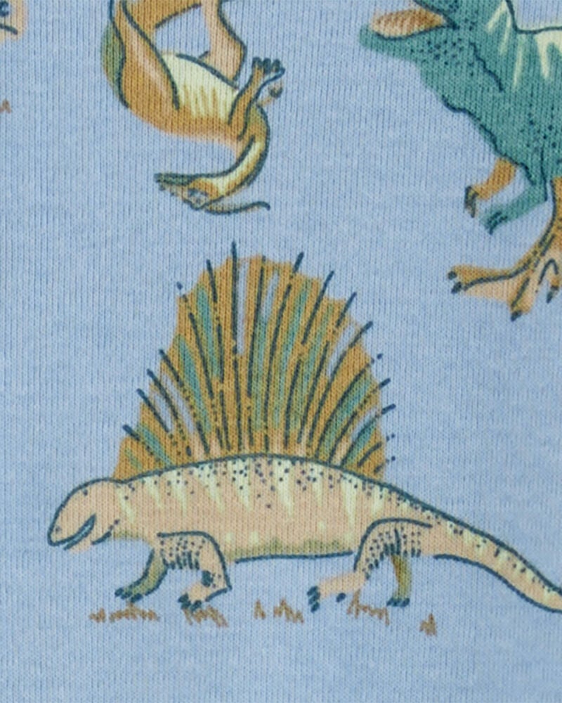 Toddler 1-Piece Dinosaur 100% Snug Fit Cotton Footie Pyjamas, image 2 of 4 slides