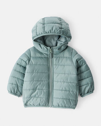 Bébé - Blouson matelassé à capuchon - Vert, 