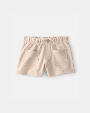 Tout-petit fille - Ensemble 2 pi&egrave;ces haut &agrave; fleurs et short - Cr&egrave;me/Beige, 