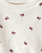 Baby Girl 2-Piece Organic Cotton Velour Set in Wild Rose Print, image 4 of 5 slides