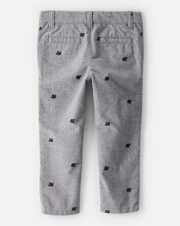 Toddler Boy Bear Print Dress Pants - Grey, 