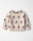 B&eacute;b&eacute; - Chandail en tricot de coton biologique &agrave; motif jacquard floral, image 1 sur 3 diapositives