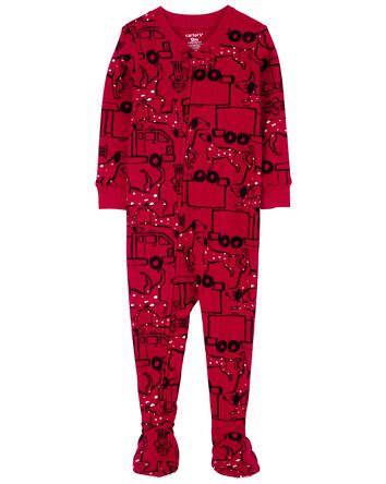 Pyjama 1 pièce sans pieds en coton ajusté Space, 