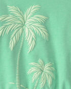 Filles - Haut en jersey bouclette &agrave; motif de palmier - Vert, image 3 sur 3 diapositives