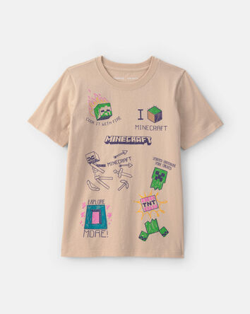 Gar&ccedil;ons - T-shirt &agrave; imprim&eacute; Minecraft&reg; - Beige, 