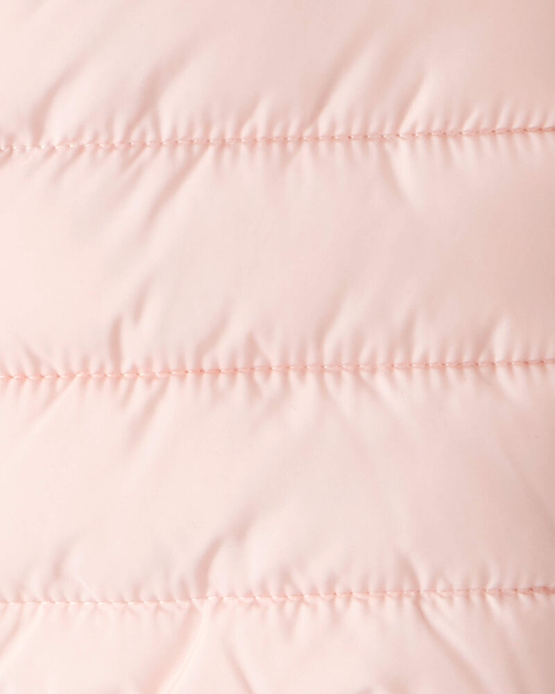 Baby Girl Midweight Packable Puffer - Pink, image 4 of 4 slides