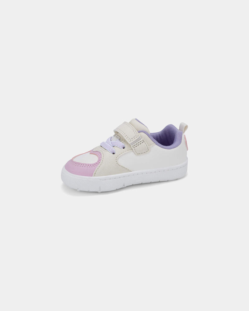 Baby Girl Every Step&reg; First Walker Colour Block Sneakers - Pink/Purple/White, image 6 of 6 slides