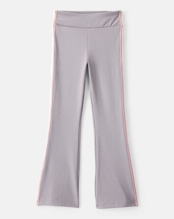 Girls Knit Flare Active Pants - Grey, 