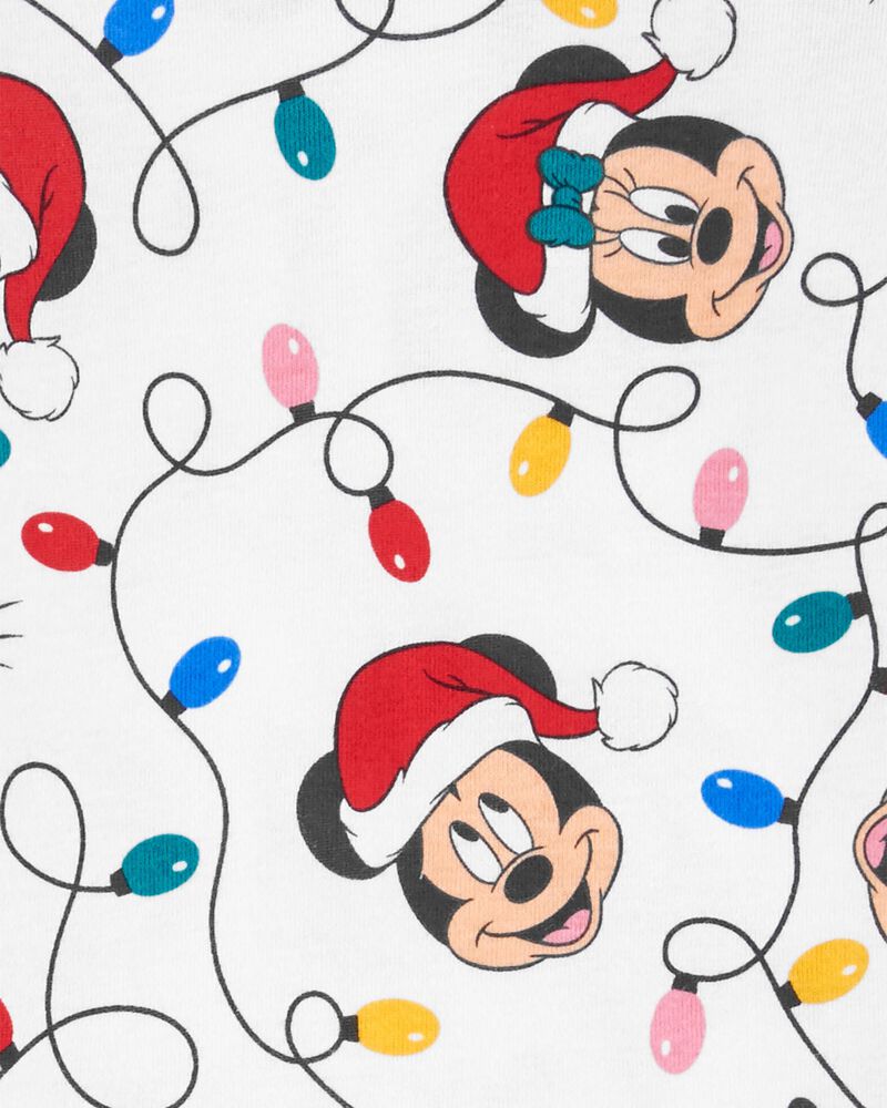 White/Red 2Piece Mickey Mouse Christmas 100 Snug Fit Cotton Pyjamas