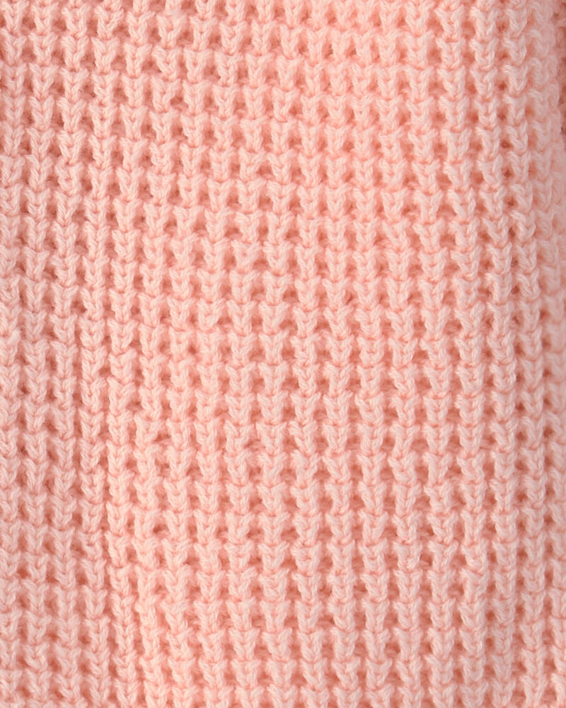 Baby Girl Bear Ears Hooded Sweater - Orange, image 2 of 3 slides