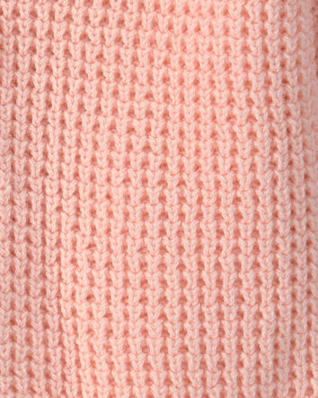 Baby Girl Bear Ears Hooded Sweater - Orange, 