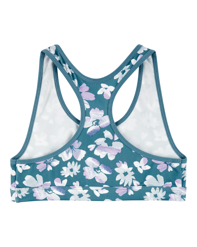 Kid Floral Sports Bra, image 2 of 4 slides