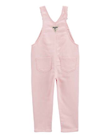 Tout-petit Salopette en denim tricot&eacute; &agrave; rayures hickory - Rose, 