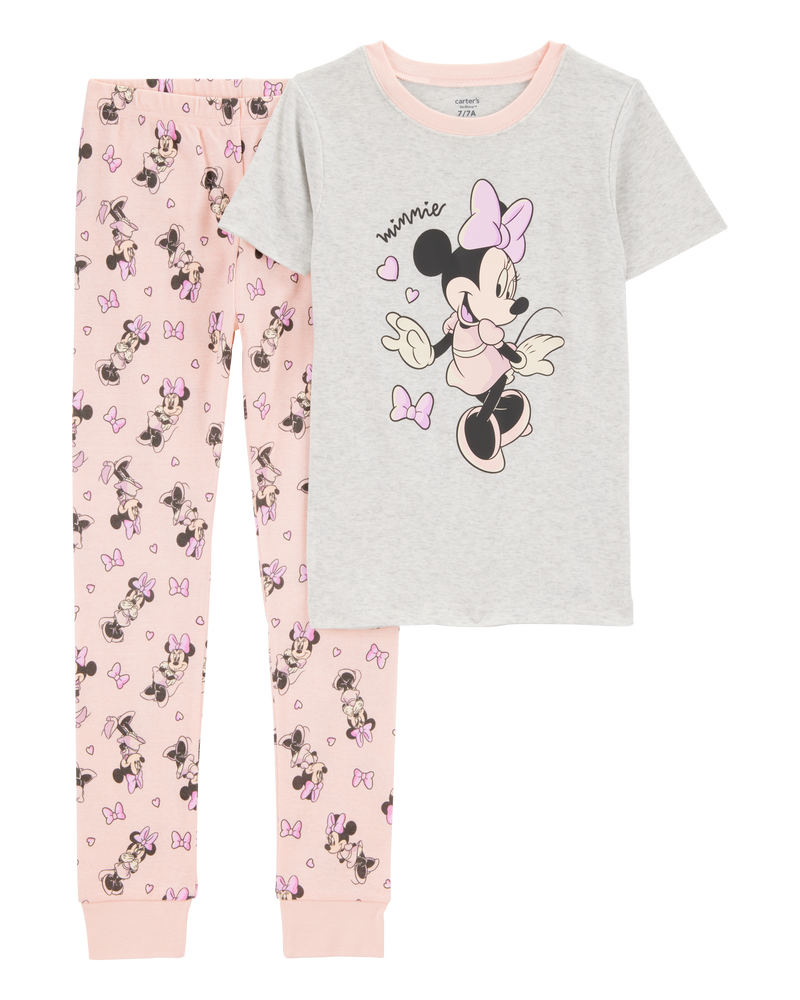 Enfant Pyjama 2 pièces en coton ajusté imprimé Minnie Mouse, image 1 sur 3 diapositives
