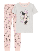 Enfant Pyjama 2 pièces en coton ajusté imprimé Minnie Mouse, image 1 sur 3 diapositives
