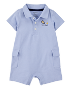 Baby Pickleball Cotton Romper, image 1 of 5 slides