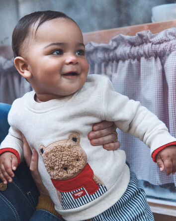 Bébé - Pull en molleton Bear à manches longues - Beige, 