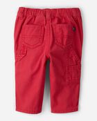 B&eacute;b&eacute; gar&ccedil;on - Pantalon en serg&eacute; uni - Rouge, image 2 sur 3 diapositives