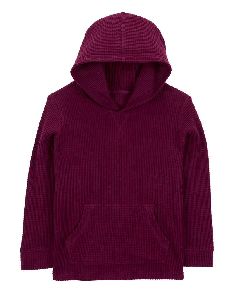 Kid Solid Thermal Long-Sleeve Shirt - Burgundy, image 1 of 3 slides