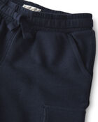 Toddler Boy Organic Cotton French Terry Cargo Pants, image 4 of 5 slides