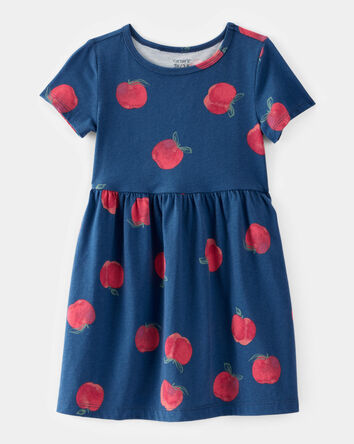 Toddler Girl Apple Print Dress, 