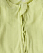 Baby PurelySoft&trade; 2-Way Zip Sleeper - Green, image 5 of 9 slides