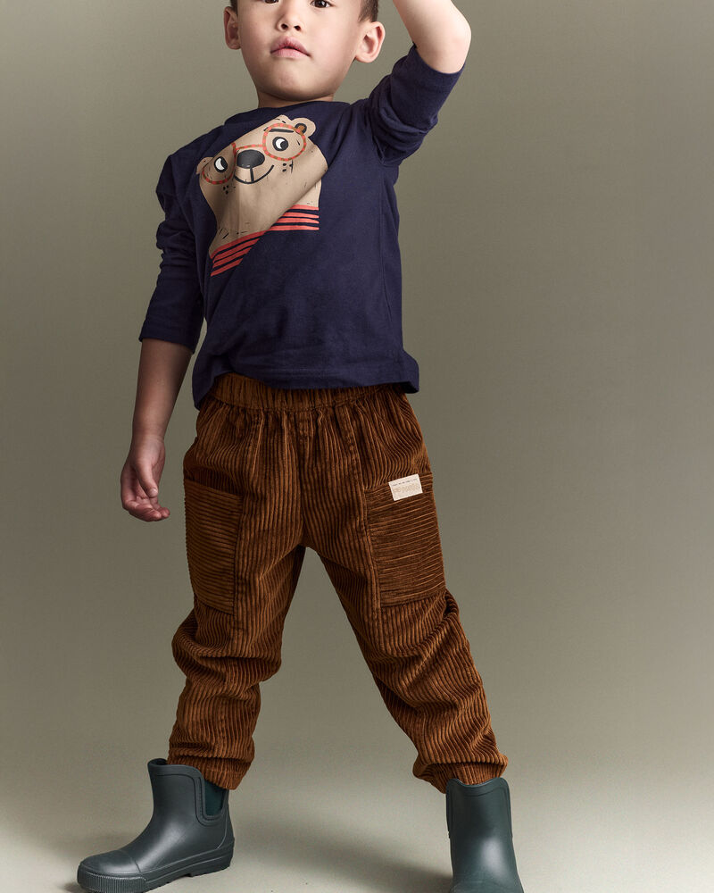 Toddler Boy Corduroy Pocket Pant - Cinnamon, image 1 of 7 slides