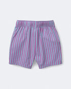 Toddler Boy Playground Shorts in Stripes - Blue/Purple, image 6 of 7 slides