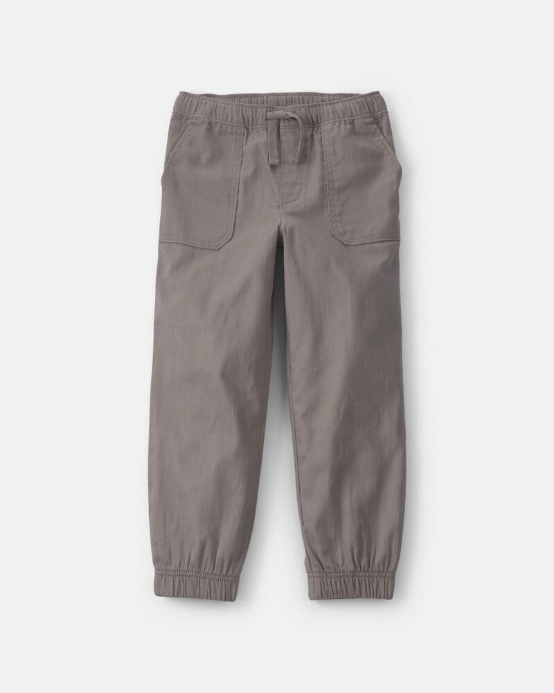 Boys Twill Joggers - gray, image 1 of 5 slides
