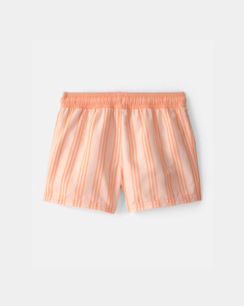Toddler Boy Striped Swim Trunks - Orange, 
