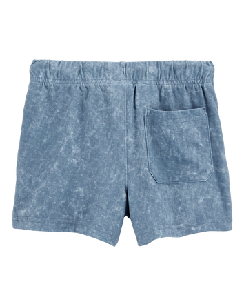Toddler Solid Knit Shorts - Blue, 