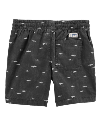 Kid Shark-Print Bermuda Short, 