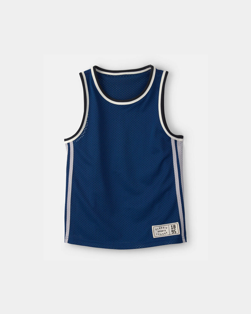 Boys Active Mesh Tank - Navy, image 1 of 3 slides