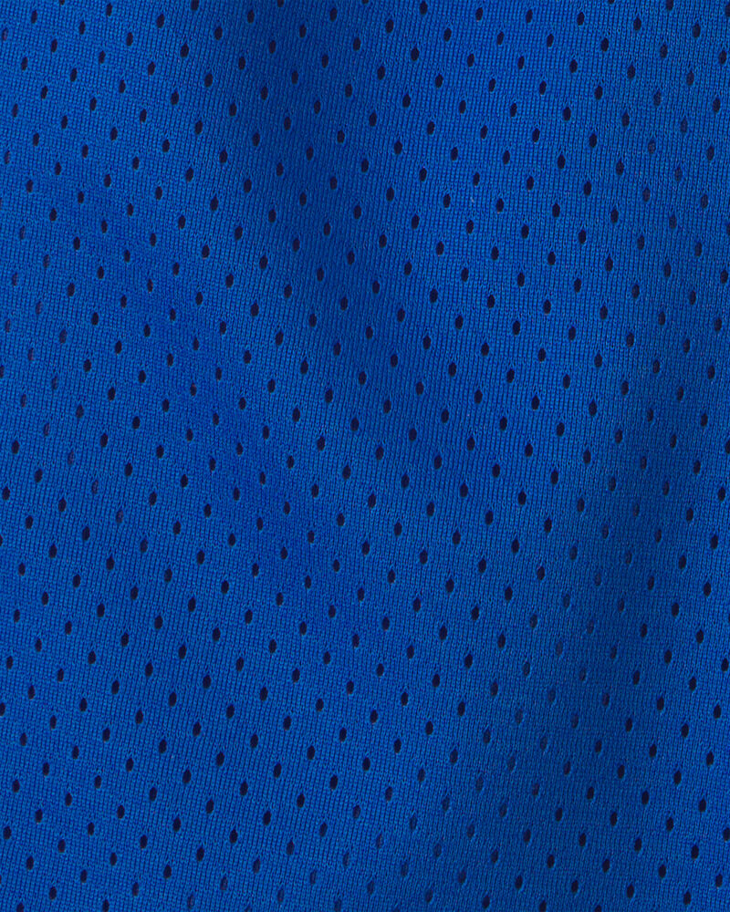 Boys Striped Mesh Active Shorts - Blue, image 4 of 5 slides