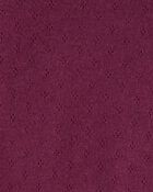 Baby Girl 3-Piece Floral Quilted Jacket Outfit Set - Maroon/Cream, image 3 of 4 slides