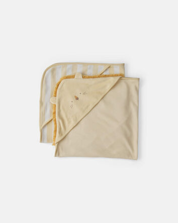 Baby 2-Pack Lion Terry Towels - Yellow, 