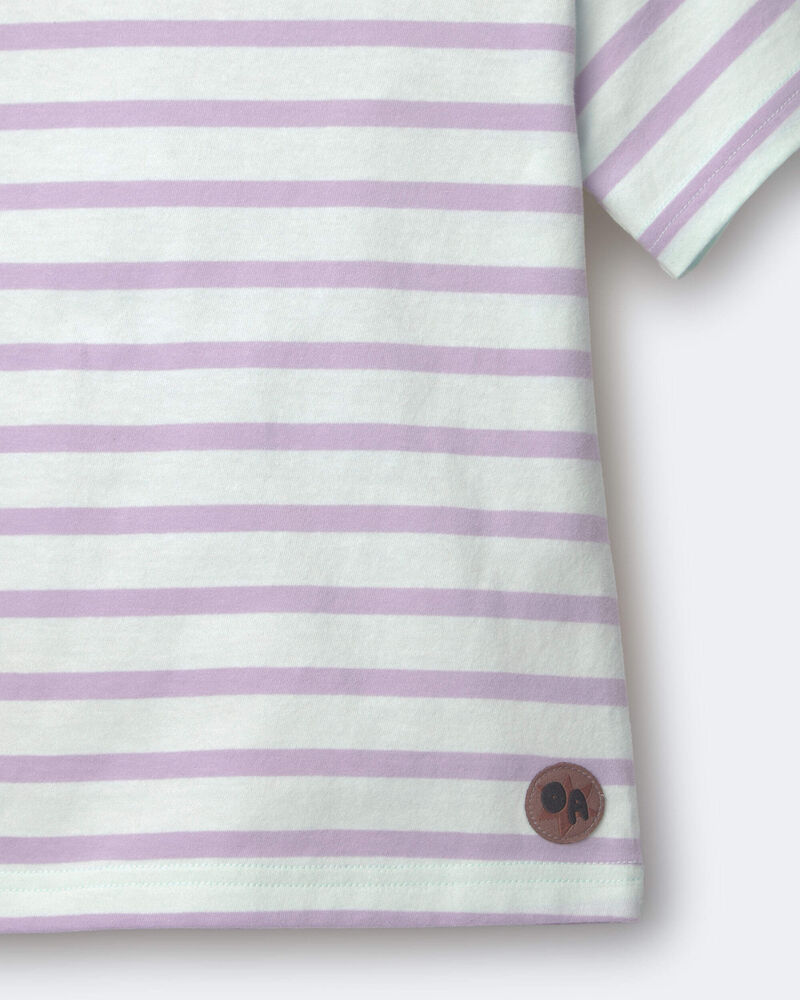 Toddler Relaxed Tee in Stripes- Blue/Purple, image 5 of 6 slides