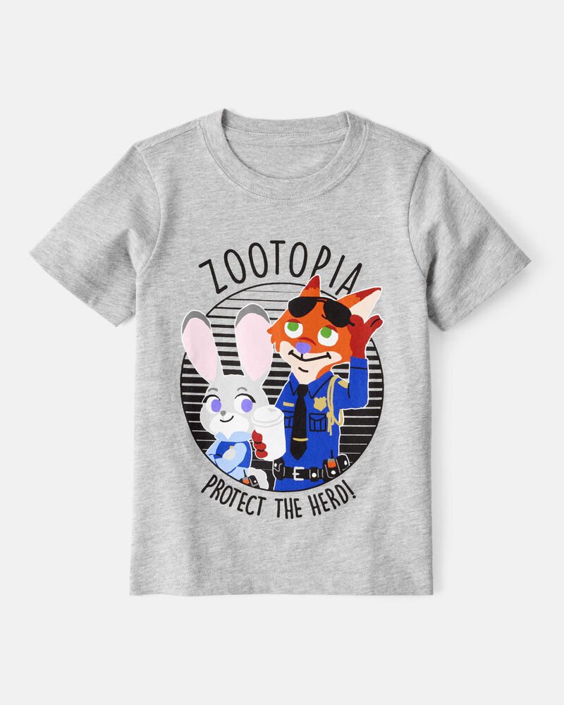 Toddler "Protect The Herd" Zootopia Short-Sleeve Graphic Tee - Grey, image 1 of 2 slides