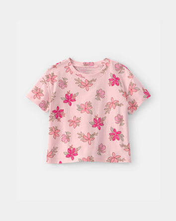 Tout-petit fille - T-shirt &agrave; motif de fleurs tropicales - Rose, 