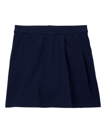Jeune Jupe d’uniforme en tricot point de Rome - Bleu marine, 