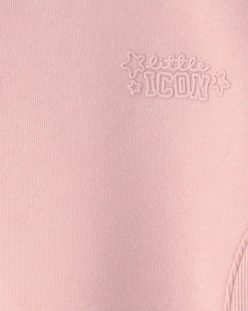 Toddler Girl 'Little Icon' Fleece Pullover Sweatshirt - Pink, image 3 of 4 slides