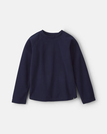Boys Kombi Base Layer Fleece Crew Top - Navy, 